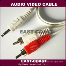 White Mini Audio Video 3.5 to rca cable